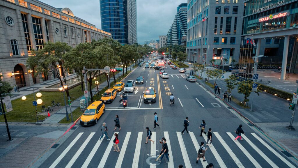 a pedestrian may ____ if there aren't sidewalks.